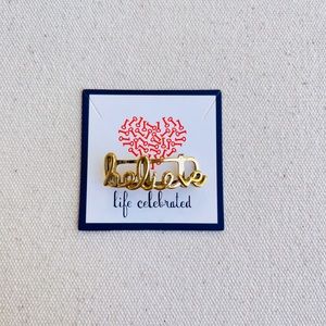 *Script Believe Charm* Retired KEEP COLLECTIVE Gold